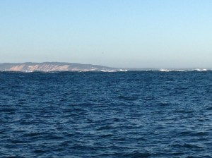 Waves we dodged on the way across Wide Bar Bay