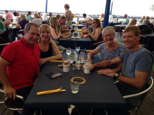 Enjoying lunch at Yorkey's Knob