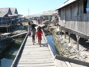 Stilt village boardwalk