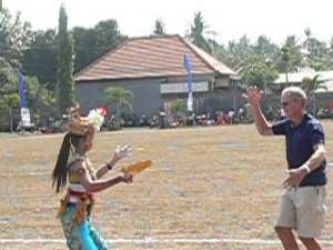 Whenever there is dancing, there is coercion for the Western men to join in